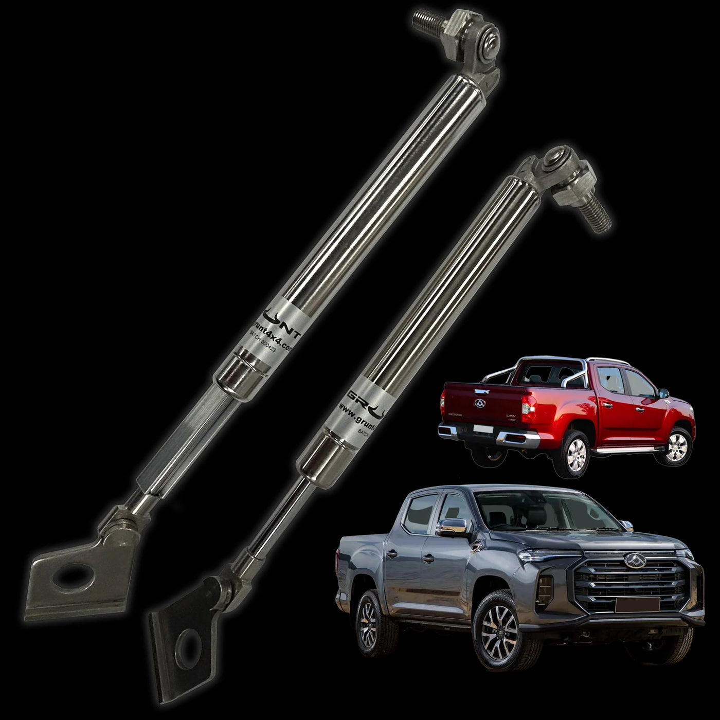 Grunt 4x4 tailgate strut assist system for LDV T60 2017-2020 DUAL ACTION EZI-UP/DOWN