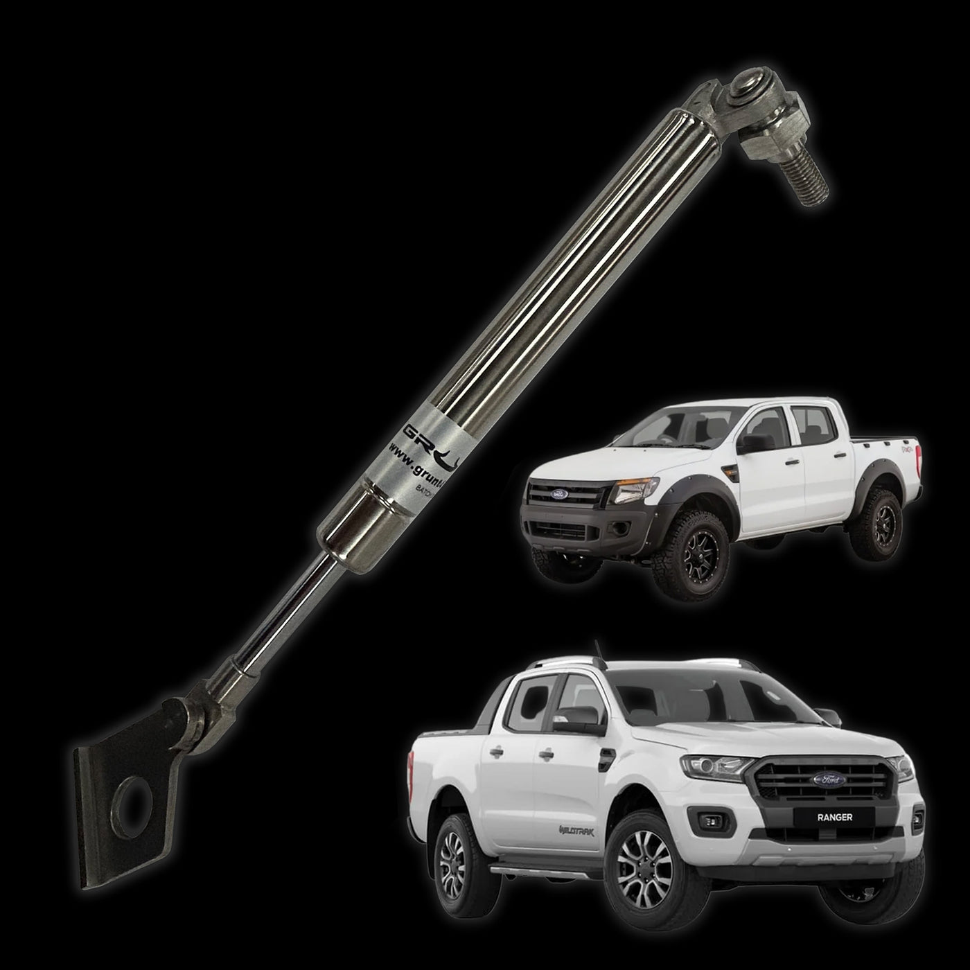 Grunt 4x4 Tailgate Stainless Steel Easy Up Down Strut System for Ford Ranger PX 2012-2020 PX2 PX3 GUDS-FPX