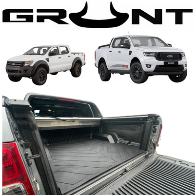Grunt 4x4 Heavy Duty Moulded Rubber Ute Cargo Mat Suit Ford Ranger PX3 With Tub Liner