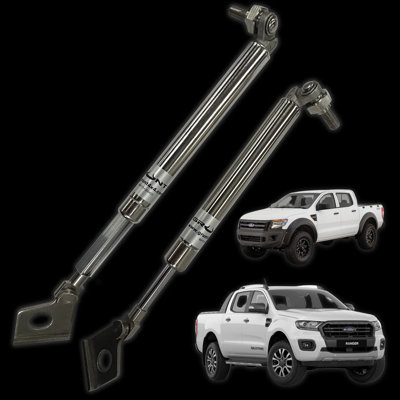 Grunt 4x4 Tailgate Stainless Steel Easy Up Down Strut System for Ford Ranger PX 2012-2020 PX2 PX3 GUDS-FPX