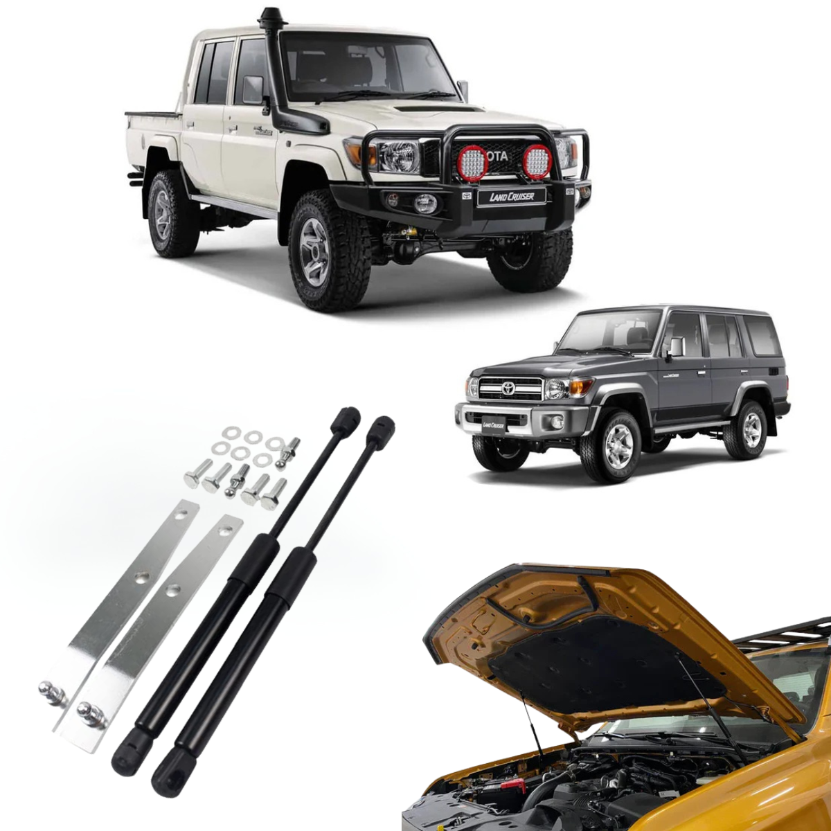 Grunt 4x4 Bonnet Strut Damper for Toyota 70 76 78 79 Series Landcruiser 07-2019