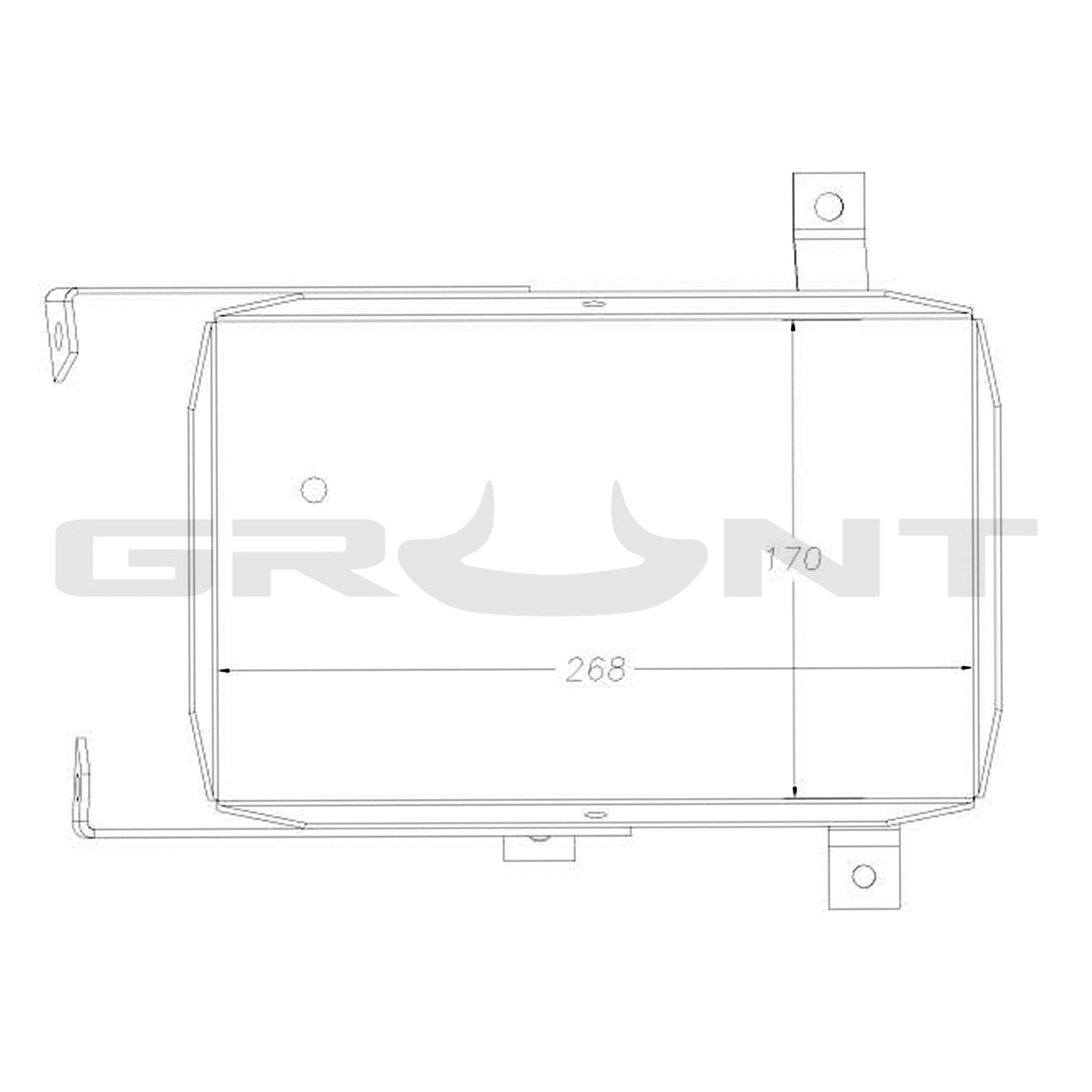 Grunt 4x4 dual battery tray for Toyota Landcruiser 100 Series 1998-2007 all GBT100R