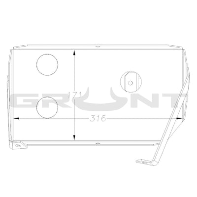 Grunt 4x4 Dual battery tray for Toyota Landcruiser 70 76 78 79 Series V8 diesel
