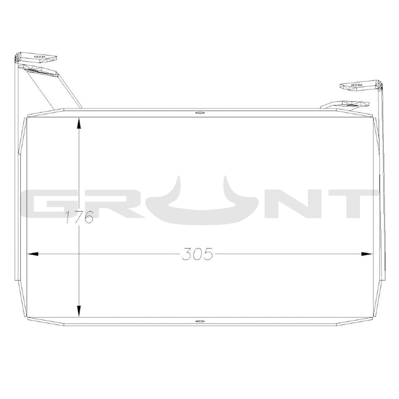Grunt 4x4 Dual battery tray for Toyota Landcruiser 75 Series Mid Mount 1984-1999 GBT75M