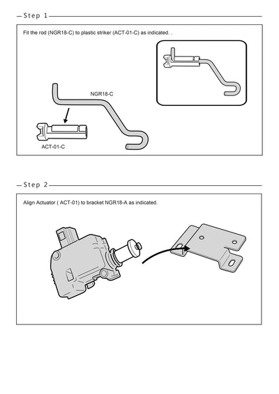 Grunt 4x4 Tailgate Central Locking Kit for Ford Next Gen Ranger  & Raptor P703