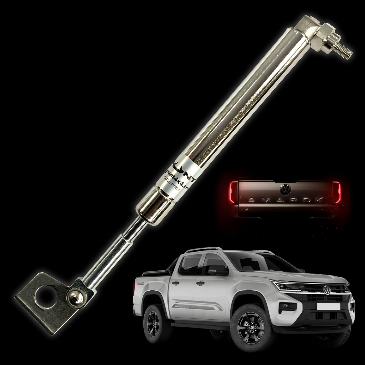 Grunt 4x4 Stainless Steel Slow Down Tailgate Strut VW NF Amarok 2023-On