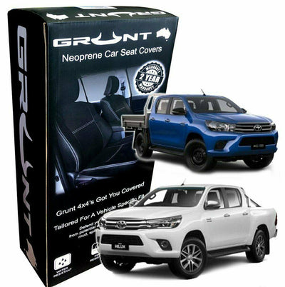 Toyota Hilux neoprene car seat covers 2015-2019 Optional Front, Rear, Front & Rear FRONT&REAR