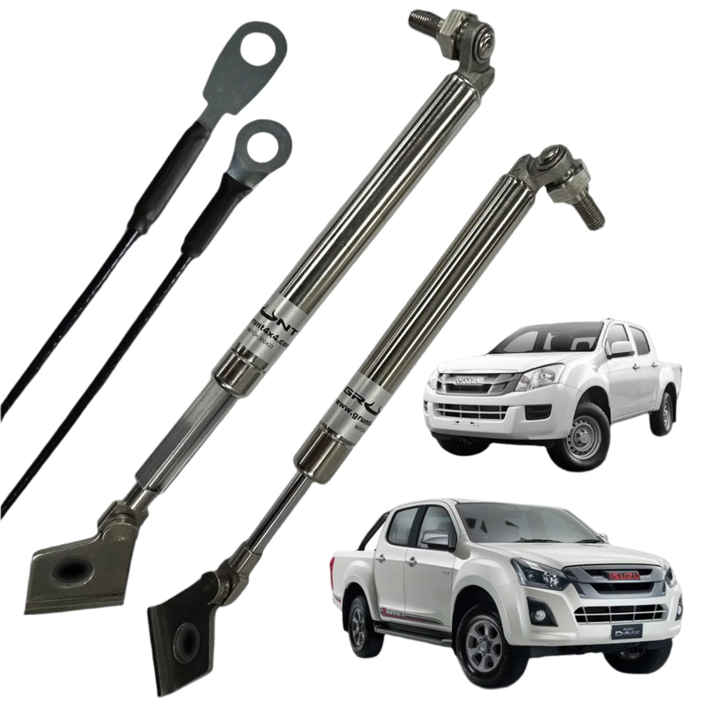 Grunt 4x4 tailgate up/down strut assist system stainless steel  for Isuzu D-Max 2012-2020 GUDS-DMAXSS