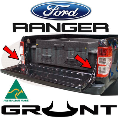 Grunt 4x4 tailgate strut assist system for Ford Ranger PX 2012-2020 PX2 PX3 GUDS-FPX