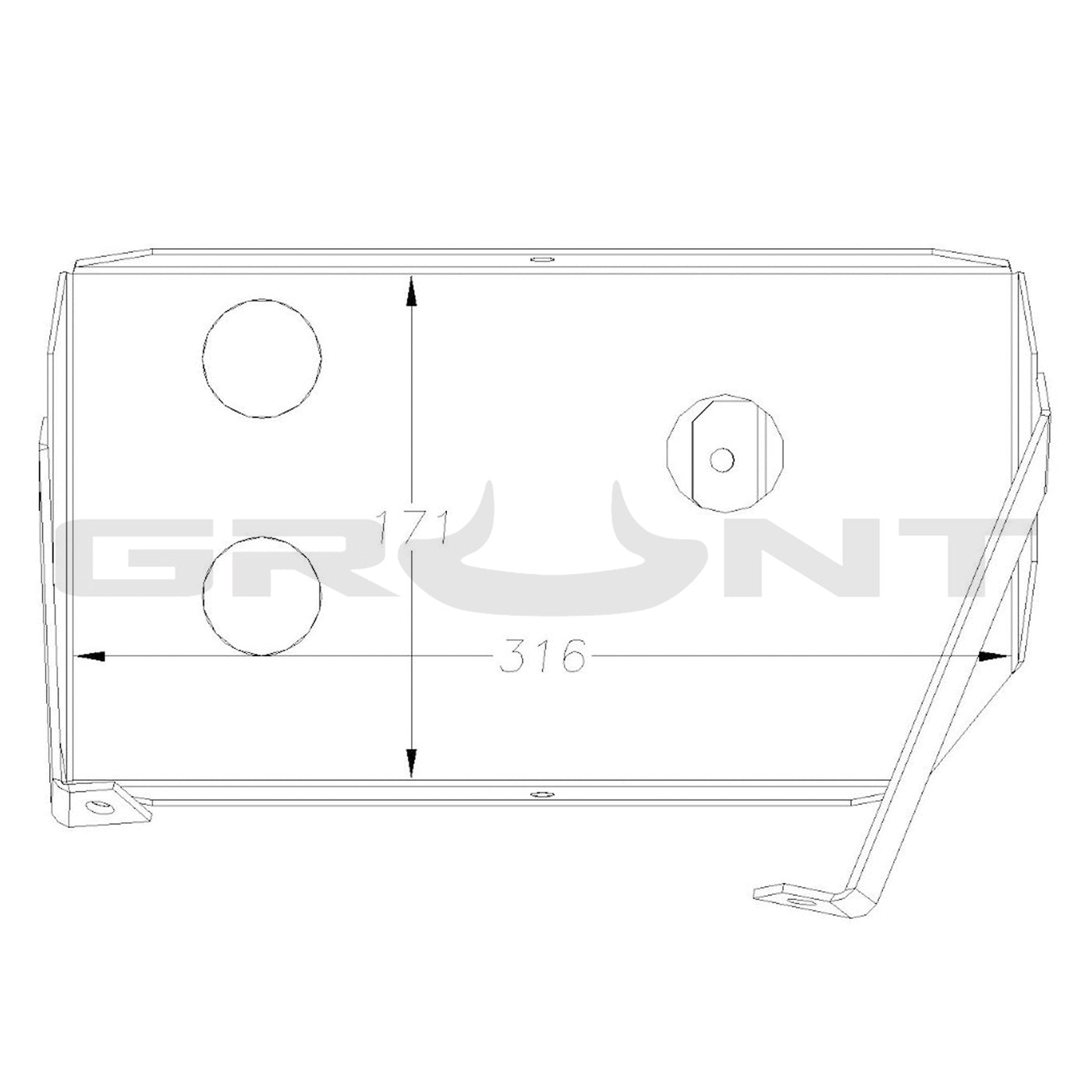 Dual battery tray Toyota Landcruiser 70 76 78 79 Series ABS 4.5 V8 turbo diesel 1VD-FTV