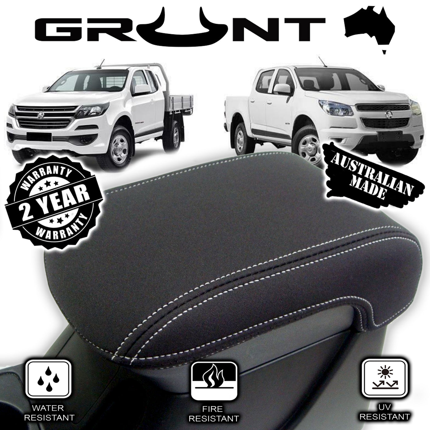 Holden Colorado RG neoprene centre console lid cover wetsuit material 2012-2019
