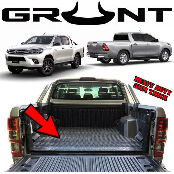 Grunt 4x4 Rubber Checker Plate Ute Tray Mat for Toyota Hilux Dual Cab