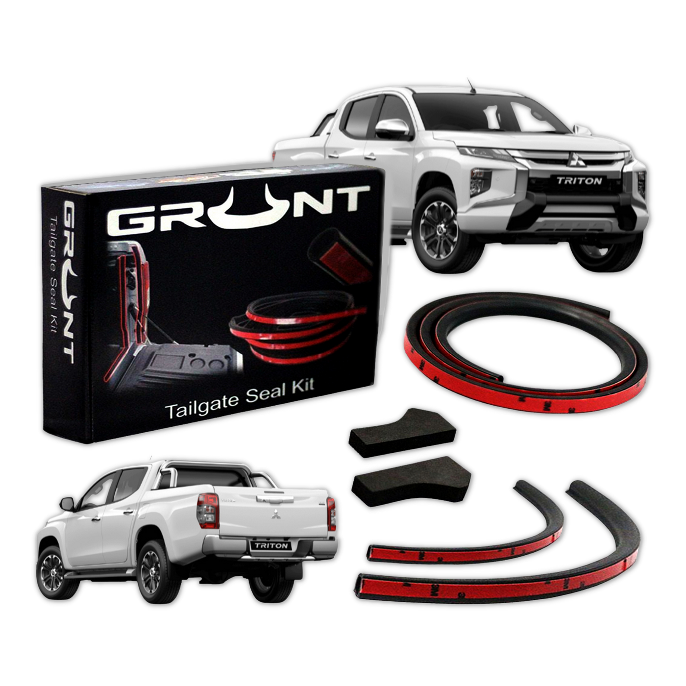 Grunt 4x4 tailgate seal kit for Mitsubishi Triton MR 2018-2023 GTG-MR