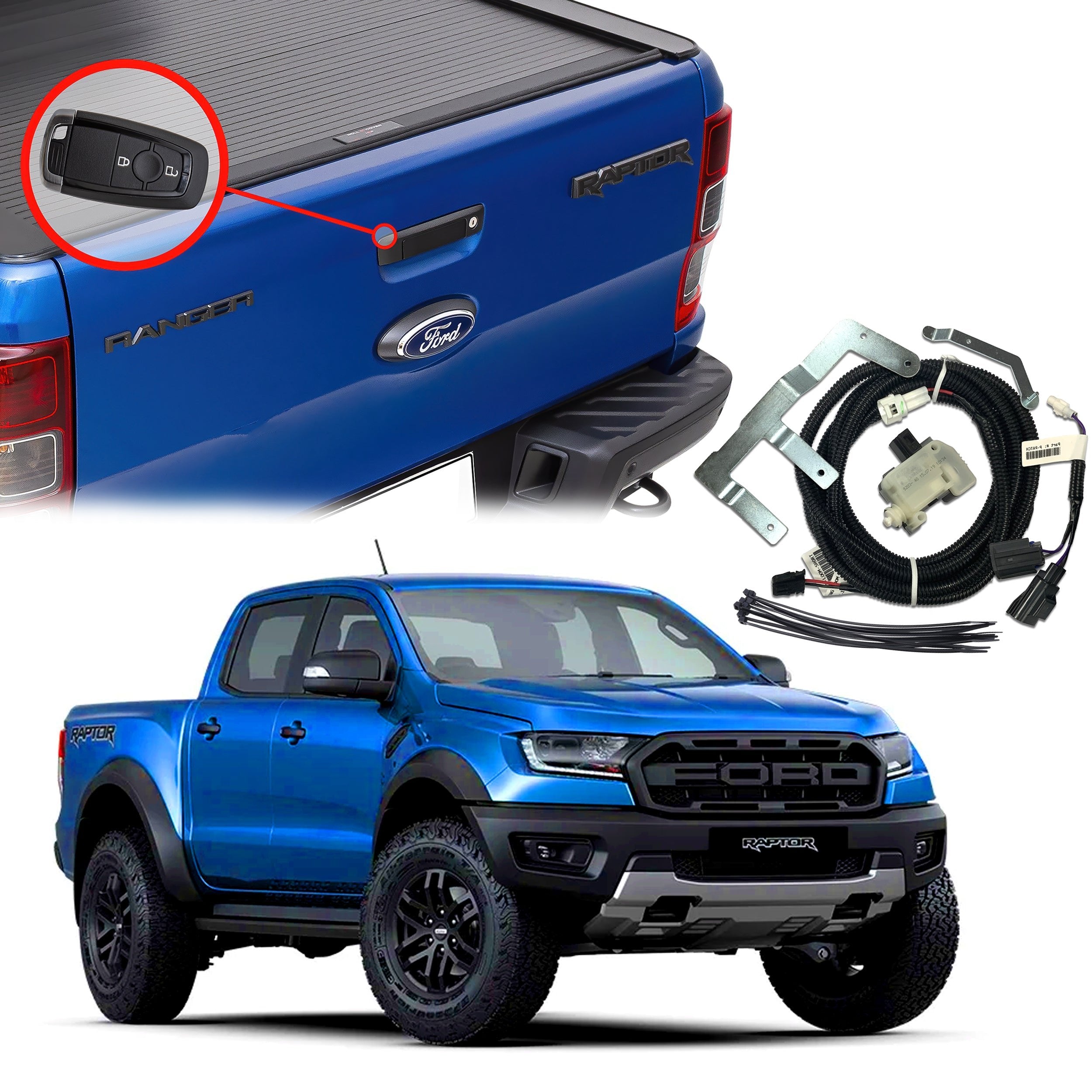 Ford Rapter Ranger Tailgate GRUNT 4X4 -Ford Ranger Raptor Tailgate Central Locking Kit Tail Lock ...