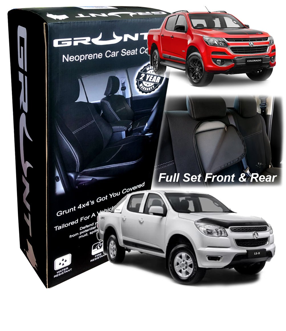 Holden Colorado RG neoprene car seat covers 2012-2019 Optional Front, Rear, Front & Rear FRONT&REAR