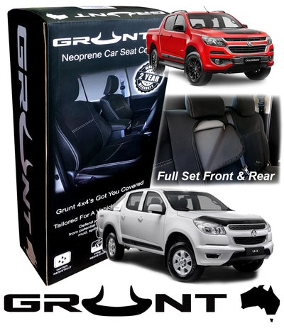Holden Colorado RG neoprene car seat covers 2012-2019 Optional Front, Rear, Front & Rear (Suits also DMAX)