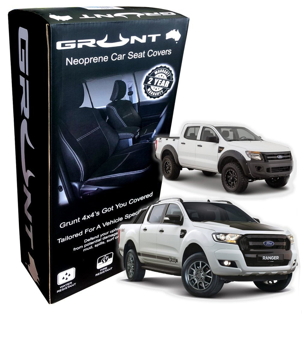 Ford Ranger PX neoprene car seat covers (including PX2 & PX3) 2011-2019 FRONT & REAR SET