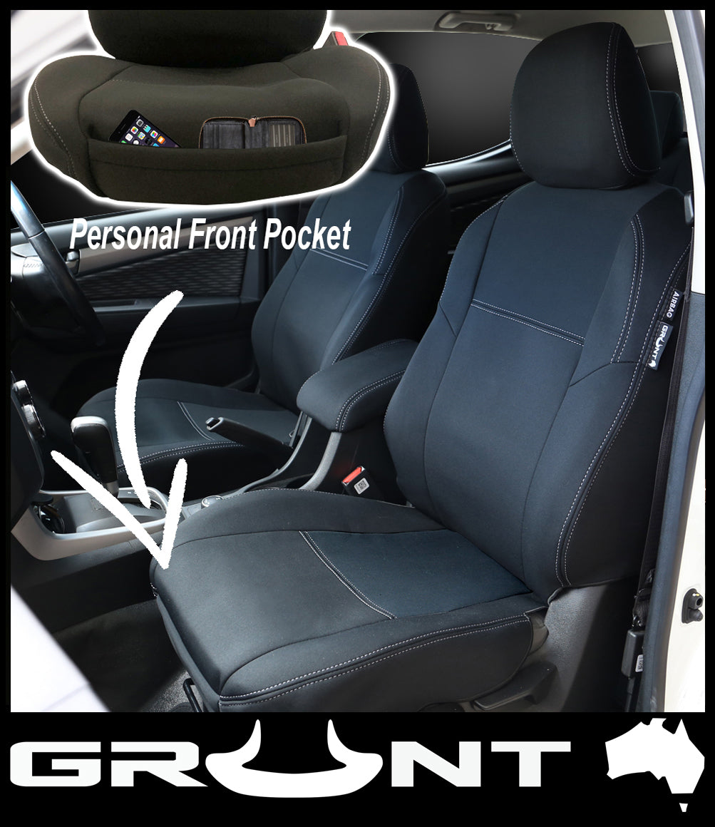 Grunt 4x4 neoprene car seat covers to for Toyota Hilux 2015-2019 rear