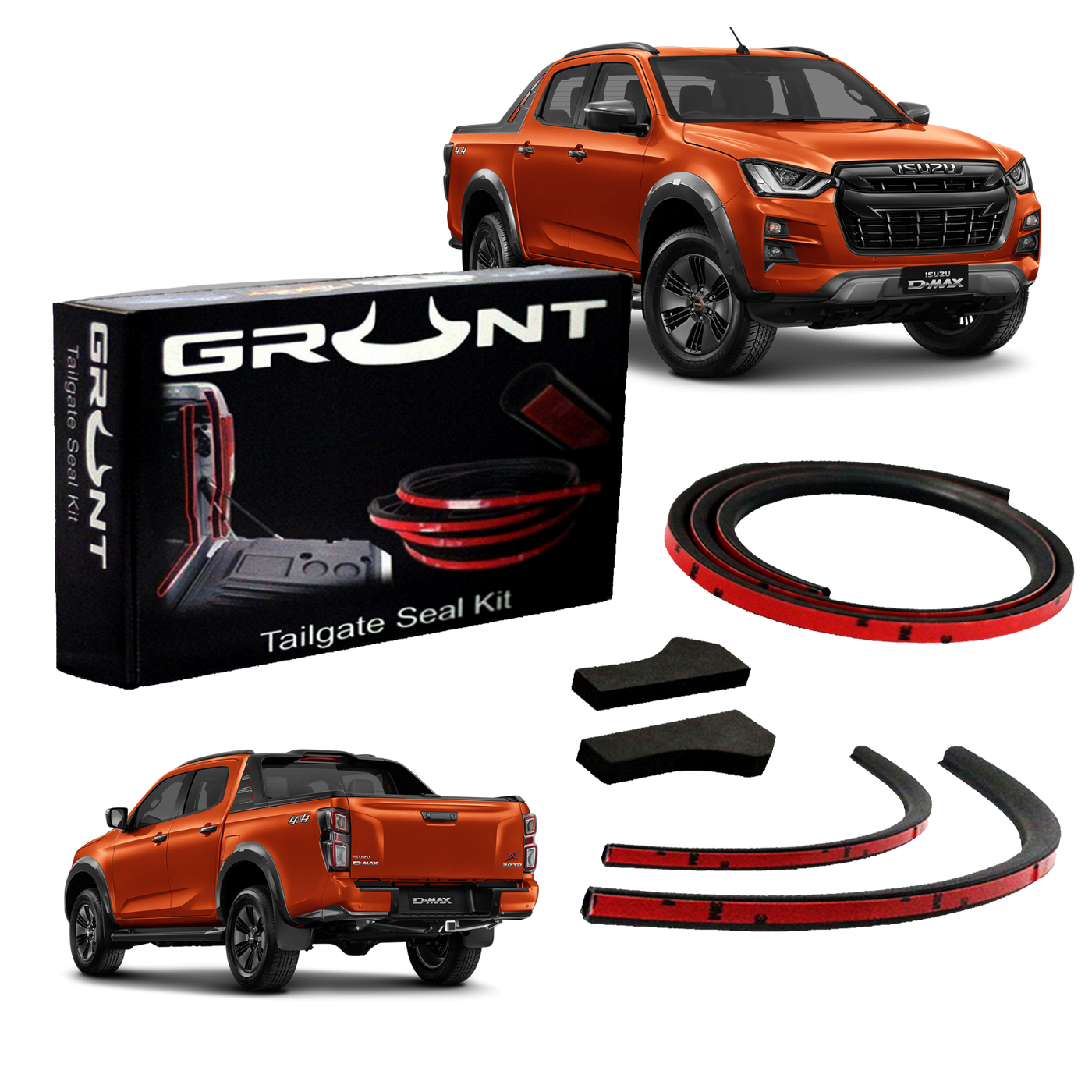 Grunt 4x4 tailgate seal kit for Isuzu D-Max 2020-2022 GTG-DMAX2