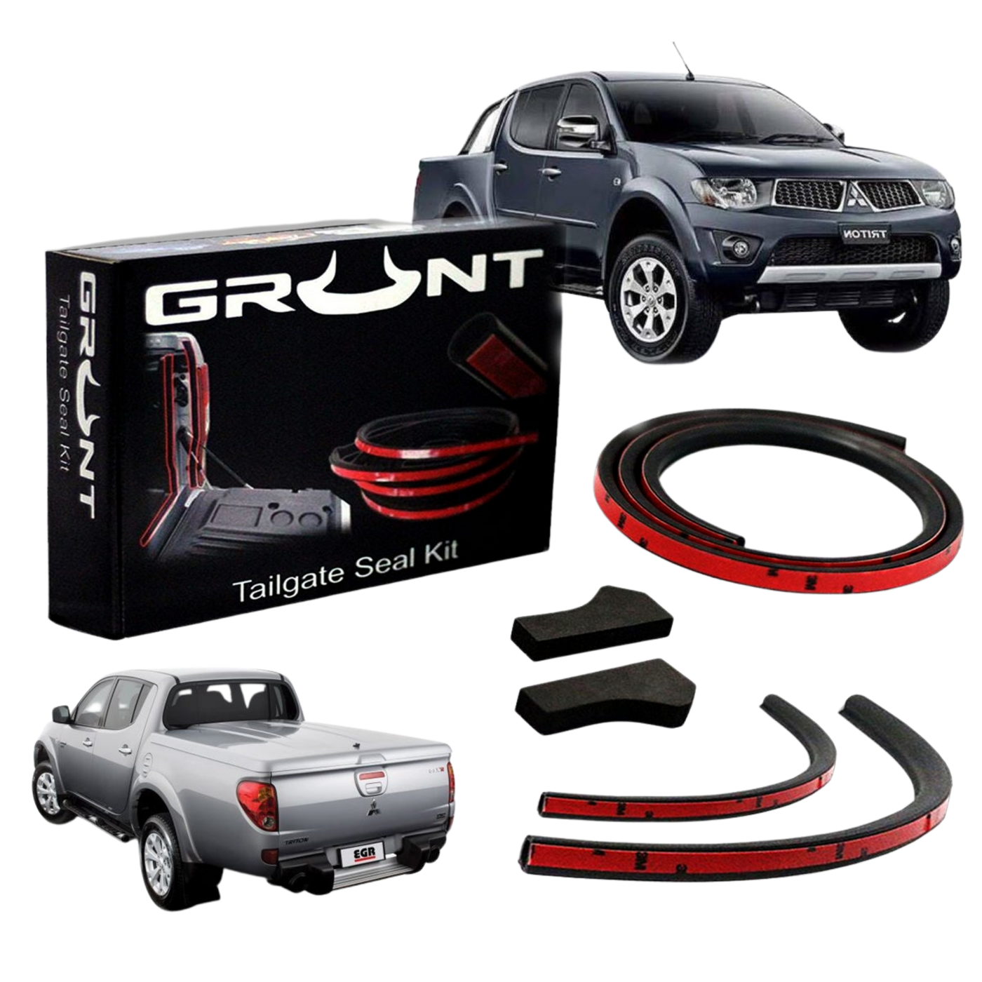 Grunt 4x4 Mitsubishi Triton ML MN 2006-2015 tailgate seal kit GTG-MLMN