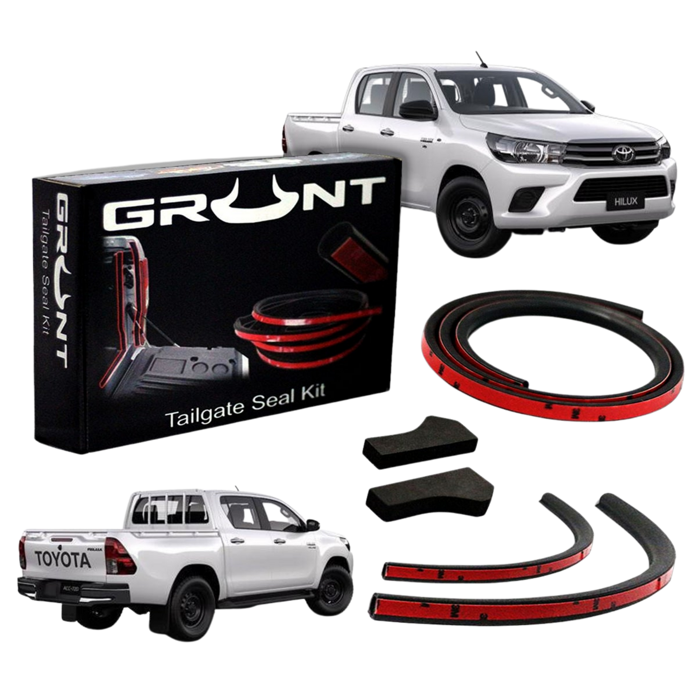 Toyota Hilux SR (Twin Handle) 2015-2019 tailgate seal kit